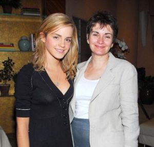 Emma Watson with mother Jacqueline Luesby