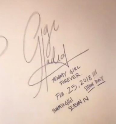 Gigi Hadid signature