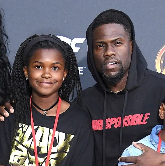 Kevin Hart with daughter Heaven Hart