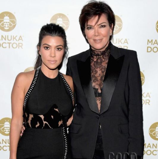 Kourtney Kardashian with mother Kris Jenner