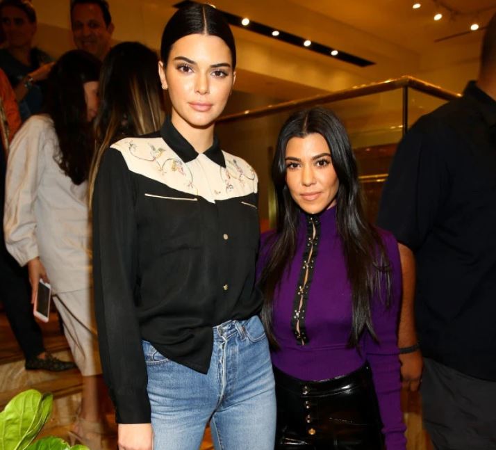 Kourtney Kardashian with sister Kendall Jenner