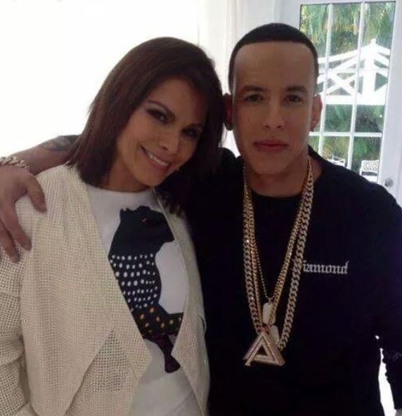 Daddy Yankee with mother Rosa Rodriguez.