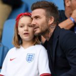 David Beckham with daughter Harper Seven Beckham