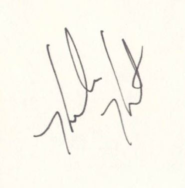 Helen Hunt signature