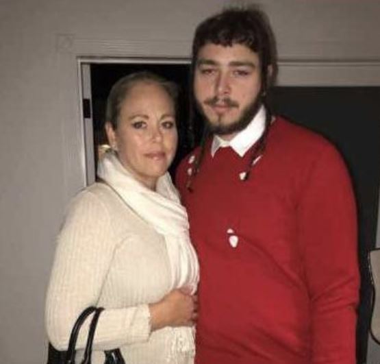 Post Malone with mother Nicolle Lake