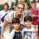Celine Dion with twin sons Eddy and Nelson