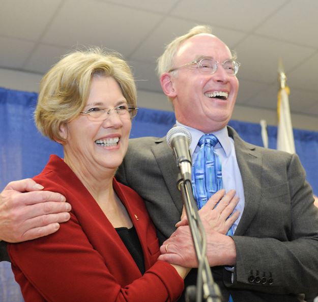 Elizabeth Warren with husband Bruce H Mann image
