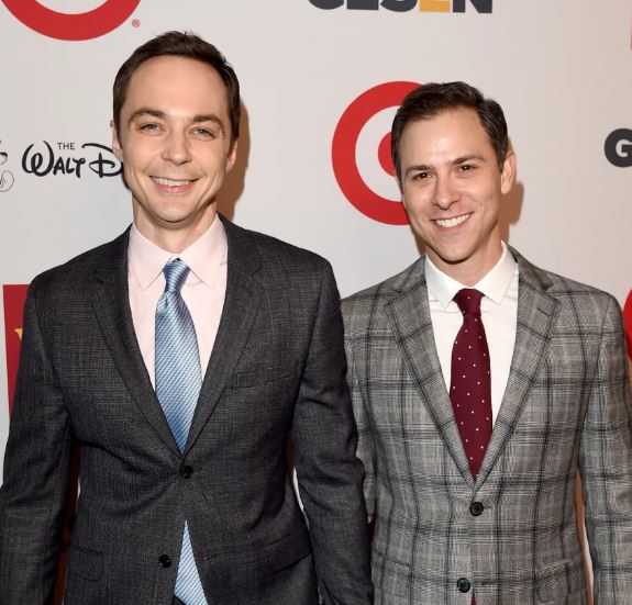 Jim Parsons with spouse Todd Spiewak image