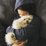 Bayley with her pet dog