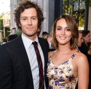 Leighton Meester with husband Adam Brody