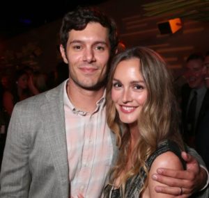 Leighton Meester with husband Adam Brody image