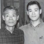 Bruce Lee with father Lee Hoi-Chuen