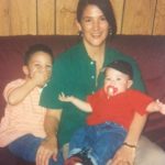 Devin Booker with mother childhood photo
