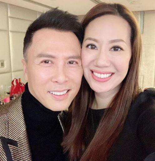 Donnie Yen with wife Cissy Wang