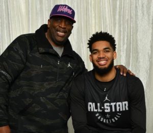 Karl-Anthony Towns with father Karl-Anthony Towns Sr Celebrities