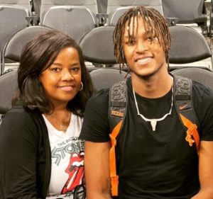 Myles Turner with mother Mary Turner - Celebrities InfoSeeMedia