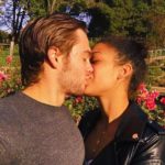 Samantha Logan and her boyfriend Dylan Sprayberry kissing