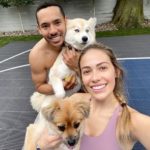 Carlos Correa with wife and pets