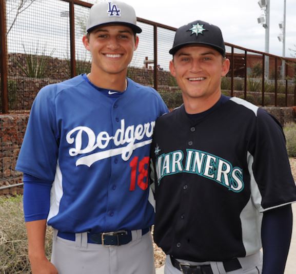 Corey Seager with brother Kyle Seager