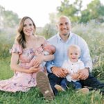 Rex Burkhead with wife and kids