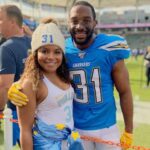 Adrian Phillips with wife Camille Phillips