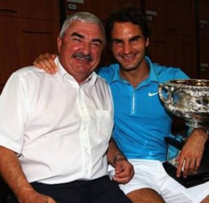 Roger Federer with father Robert Federer