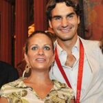 Roger Federer with sister Diana