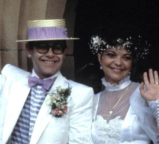 Elton John with ex-wife Renate Blauel
