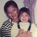 Shay Mitchell with mother Precious Garcia in childhood