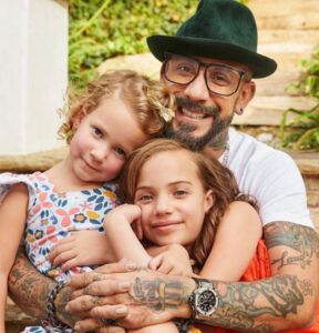 AJ McLean with his daughters - Celebrities InfoSeeMedia