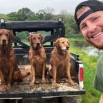 Carson Wentz with his pet dogs