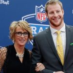 Carson Wentz with mother Cathy Domres