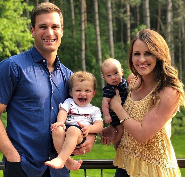 Kirk Cousins with wife and kids