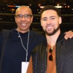 Klay Thompson with father Mychal Thompson