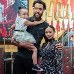 JaVale McGee with partner Giselle Ramirez and daughter