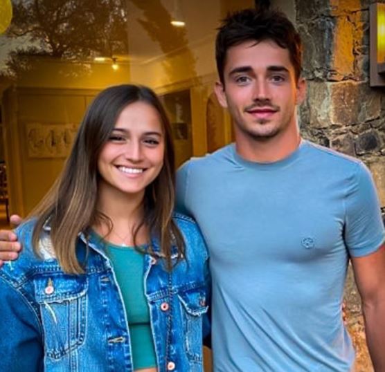 Charles Leclerc with girlfriend Charlotte Siné