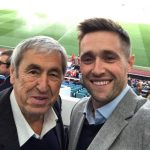 Chris Woakes with his father Roger Woakes