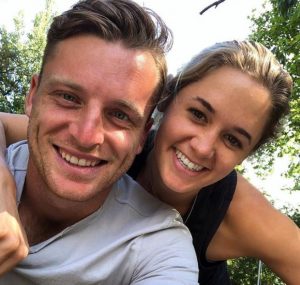 Jos Buttler with wife Louise Buttler