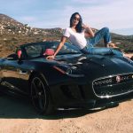 Laura and her jaguar car.