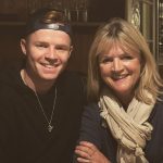 Ollie Pope with his mother Sue Morrall Pope