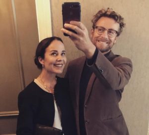 Simon Baker with wife Rebecca Rigg