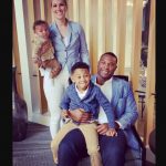 Stephon Tuitt with his wife and kids