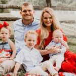 Vance McDonald with wife and children