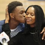Andrew Wiggins with his mother Marita Payne