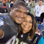 Calais Campbell with his mother Nateal Campbell