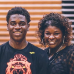 Jrue Holiday with his mother Toya Holiday