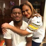 JuJu Smith-Schuster with his mother Sammy Schuster