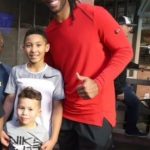Larry Fitzgerald with his sons