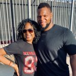 Ndamukong Suh with his mother Bernadette Lennon