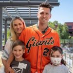 Buster Posey with his wife and childen